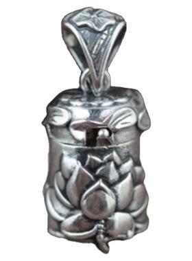 嘎乌盒楞严咒莲花盒子女款纯银