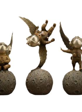 铜师傅太空梦宇航员工艺品