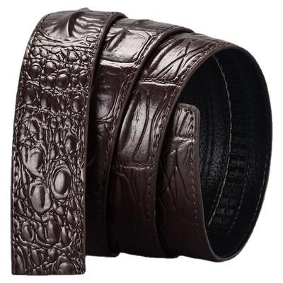 无头皮带男自动平滑3.5卡槽鳄鱼