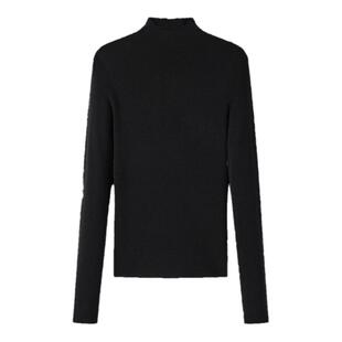 太平鸟无缝系列全羊毛半高领打底针织衫女上衣冬可机洗无缝全成型