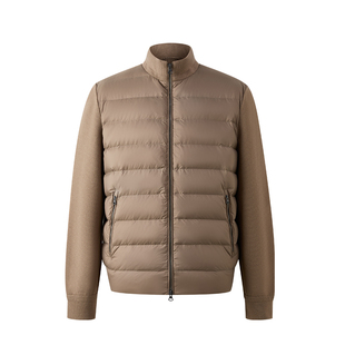 【鹅绒】SCOFIELD男装25年秋冬新品时尚通勤拼接轻薄排骨羽绒服男