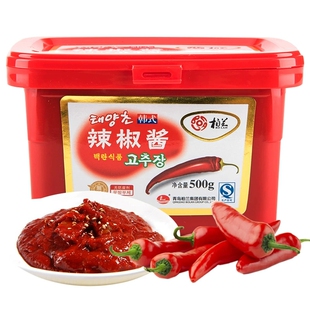 柏兰韩式辣椒酱石锅拌饭酱韩式辣酱炒年糕酱朝鲜辣酱1KG,2份包邮