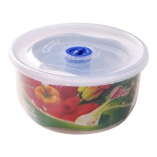 保鲜盒套装塑料家用带盖透明圆形密封盒小号冰箱收纳盒微波炉饭盒