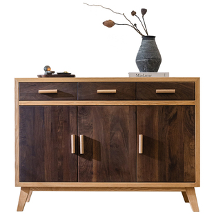 卧室实木床尾长条柜靠墙收纳柜轻奢高级斗柜多功能衣物储物床尾柜