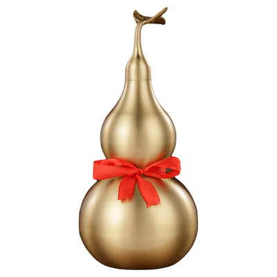 【匠心工艺】纯黄铜葫芦摆件