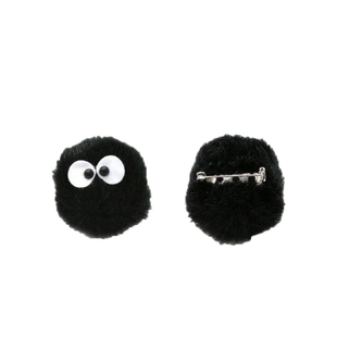 日本totoro宫崎骏千与千寻灰尘精灵小煤球煤炭公仔玩偶胸针别针