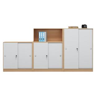 办公室隔断柜矮柜推拉门复印机底座柜打印机柜办公边柜木质文件柜