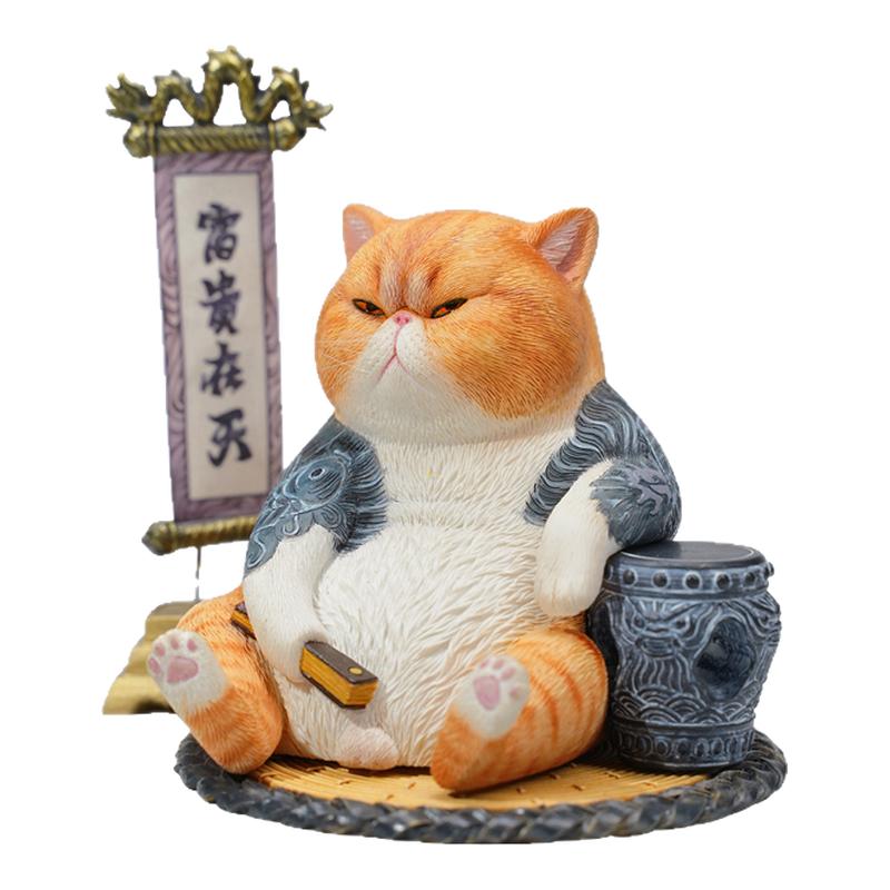 JXK &康猛黑社会大哥喵纹身猫生死有命富贵在天模型摆件手办