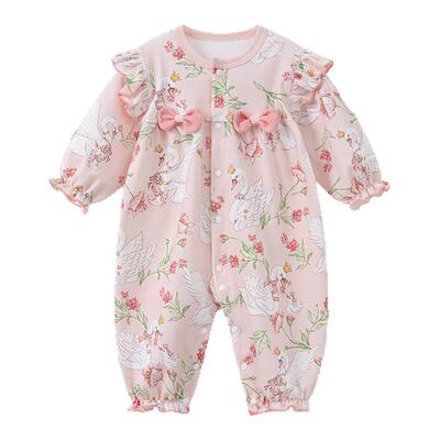 婴儿衣服纯棉春秋款可爱连体衣
