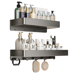 卫生间置物架免打孔浴室小尺寸20cm25长宽35洗漱台收纳架子太空铝