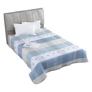 凉感冰丝床盖夏季冰丝席可水洗不跑床榻榻米炕盖防滑防皱夹棉床单