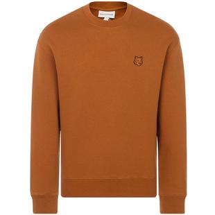 MAISON KITSUNE 春季新款棉质狐狸刺绣男士休闲直筒套头衫卫衣