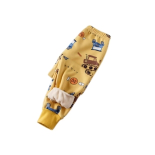 儿童加绒保暖裤男童薄绒秋裤宝宝内穿睡裤女孩秋冬季收口打底裤子