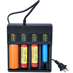 18650锂电池充电器多功能通用型3.7V4.2伏26650快充21700多槽座充