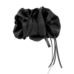 缎面花苞蝴蝶结香蕉夹竖夹女高端一字抓夹饱满后脑勺发夹马尾头饰