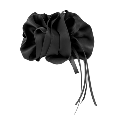 高端缎面花苞蝴蝶结香蕉夹竖夹女