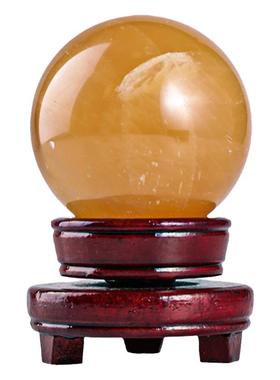 天然冰洲石原石方解石球家居摆件饰品白色球办公室大圆石春 文创