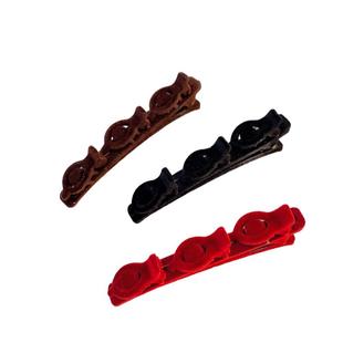 懒人双层编发发夹女前额刘海植绒边夹侧边碎发夹头顶发卡夹子头饰