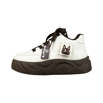 冬季新款可爱高帮加绒板鞋