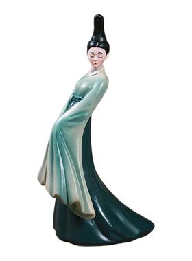 只此青绿文创仕女摆件沙画大