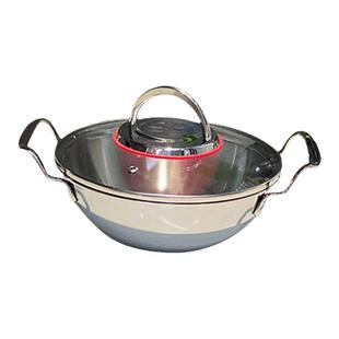 迷你一人食 304不锈钢小炒锅小煮锅火锅干锅多用锅燃气电磁炉通用