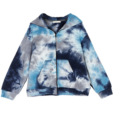 铜牛扎染小毛休闲居家冬季新款