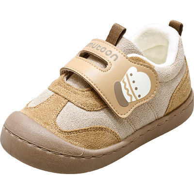 牧童小童板鞋加绒幼儿园鞋