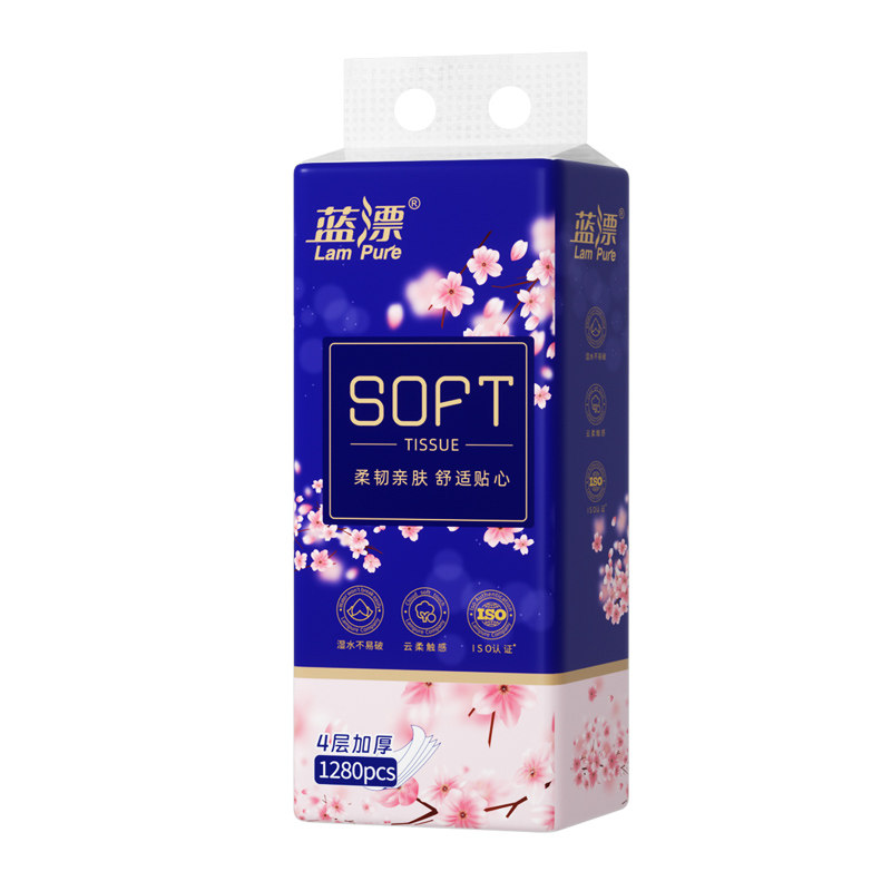 【渠道精选】1280张*1提大包悬挂式抽纸家用装
