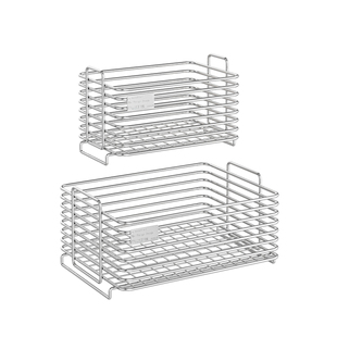 不锈钢桌面杯架水杯置物架双层杯子收纳客厅台面咖啡杯茶杯储物篮