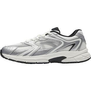 安踏AT2004丨复古银色跑步鞋男女同款情侣百搭潮流休闲时尚运动鞋