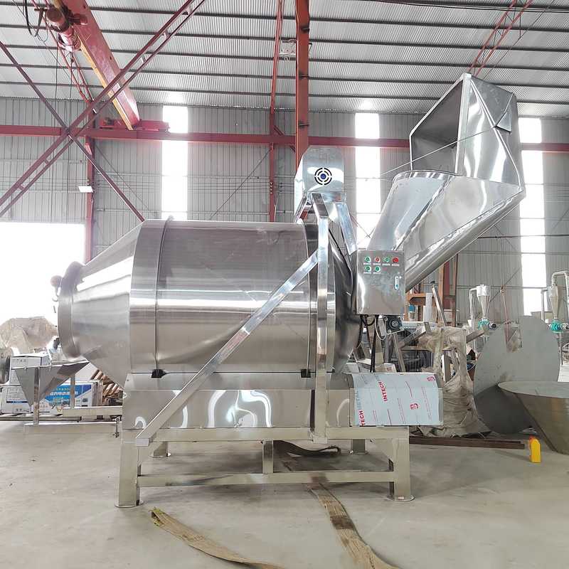 翻斗上料不锈钢滚筒搅拌机宠物饲料混合机搅拌均匀出料干净混料机