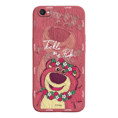 油画草莓熊可爱手机壳