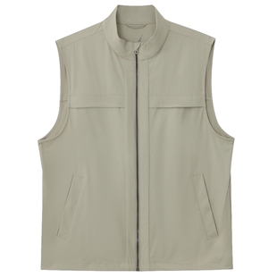 NAUTICA/诺帝卡男装26春季新品格纹肌理感防泼水大口袋马甲背心