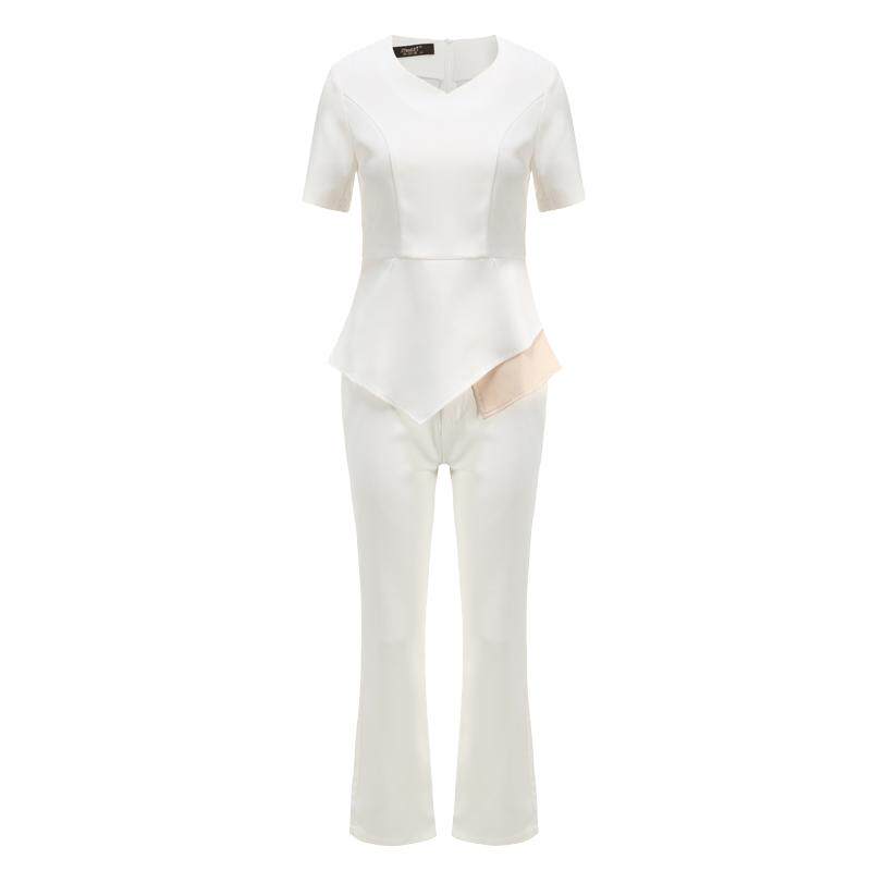 美容院工作服高端裤子按摩师中袖