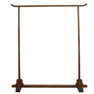 新中式服装展示架中国风复古嫁衣秀禾服衣架落地实木新娘服陈列架