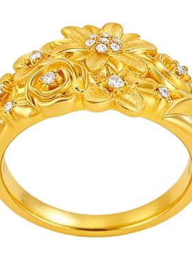 SMGI/正品足金素圈指环送礼礼物