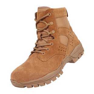 际华3514正品棕色中帮战术靴户外飞行沙漠靴新款作训鞋子登山靴子