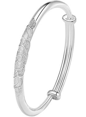 【一物一证】9999纯银手镯实心