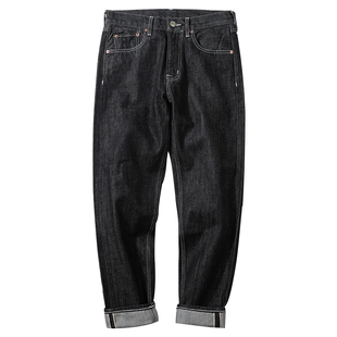 14OZ基础百搭潮流重磅赤耳丹宁牛仔裤MBBCAR窄幅原创设计刺绣复古