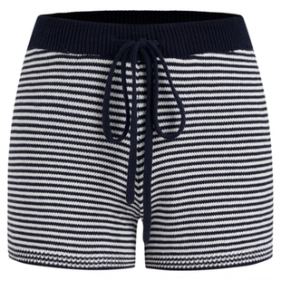 CIDER 短裤女针织条纹系带中腰撞色毛织短裤114646847