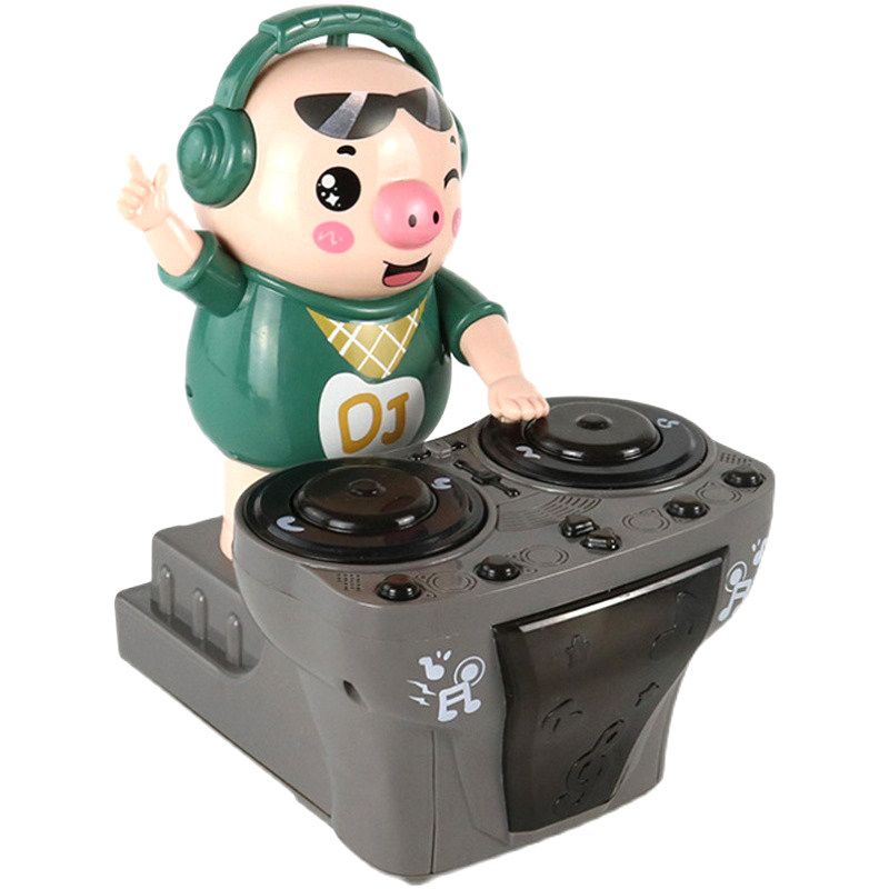 会唱歌跳舞的玩具电动dj潮小猪