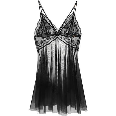 禁欲系蕾丝轻薄美背透气睡裙