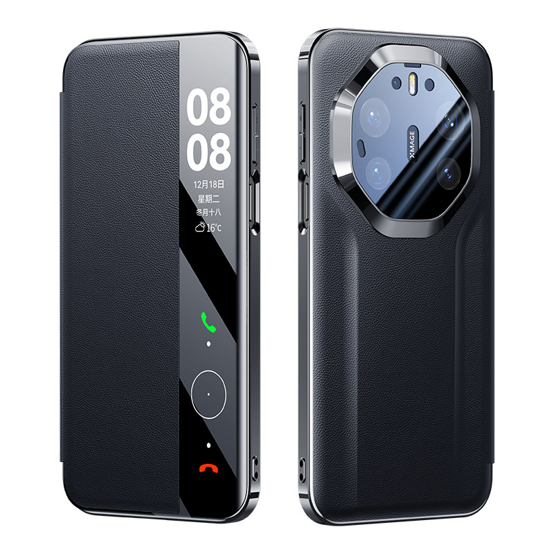 [顺丰速运]适用华为mate80rs非凡大师手机壳新款真皮磁吸翻盖皮套mate80RS保时捷全包防摔保护壳智能视窗外壳