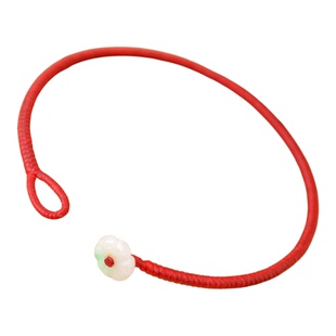 本命年红绳翡翠扣花朵手工泰蜡金刚结手链平安扣男女情侣细手绳