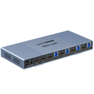 迈拓维矩 矩阵KVM切换器4进2出HDMI/DP切屏器4K60Hz多电脑USB键鼠穿越双屏共享 独立音频分离 MT-KH42S