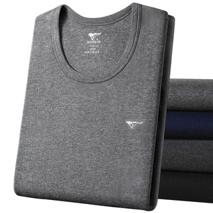 七匹狼秋衣秋裤男士套装纯棉全棉新款棉毛衫中老年人保暖内衣男款