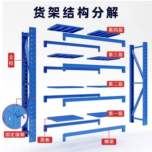 重型仓储货架可拆卸多层仓库货架子横梁式重型货架储物架厂家批发