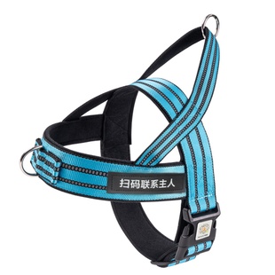 狗狗牵引绳大型犬狗胸背带背心式项圈马犬金毛德牧边牧脖圈遛狗绳