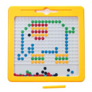 大号儿童益智早教磁力运动画板运笔磁性拼图画画吸石豆珠宝宝玩具