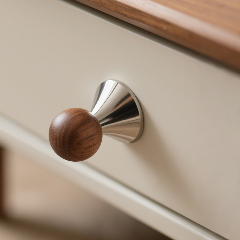 晴天娃娃.胡桃木实木拉手中古风抽屉把手黄铜亮银衣柜法式小拉手